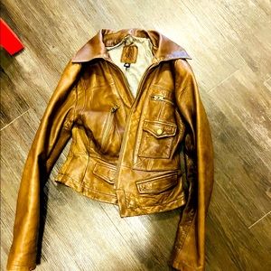Brown Leather Women's Jacket